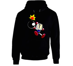 Bomberman Video Game Black Hooded Sweatshirt Hoodie Bomberman Video Game Black Hooded Sweatshirt Hoodie