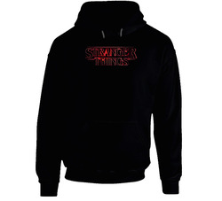 Stranger Things Sci Fi Horror Cult Classic Tv Show Black Hooded Sweatshirt Hoodie