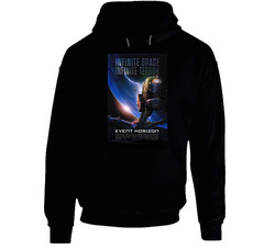 Event Horizon Cool Vintage 90's Movie Fan Black Hooded Sweatshirt Hoodie Event Horizon Cool Vintage 90's Movie Fan Black Hooded Sweatshirt Hoodie