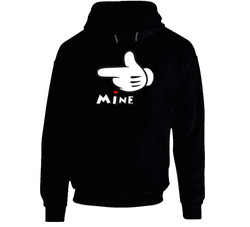 Mine Hand Right Black Hooded Sweatshirt Hoodie Mine Hand Right Black Hooded Sweatshirt Hoodie