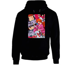 Rurouni Kenshin Anime Tv Show Cool Fan Black Hooded Sweatshirt Hoodie Rurouni Kenshin Anime Tv Show Cool Fan Black Hooded Sweatshirt Hoodie