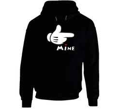 Mine Hand Left Black Hooded Sweatshirt Hoodie Mine Hand Left Black Hooded Sweatshirt Hoodie