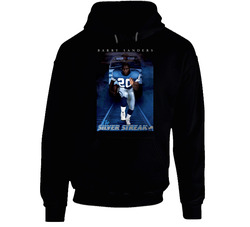 Retro Detroit Football Barry Sanders The Silver Streak Black Hooded Sweatshirt Hoodie Retro Detroit Football Barry Sanders The Silver Streak Black Hooded Sweatshirt Hoodie