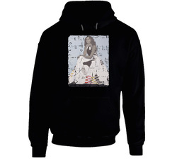 Michelle Obama Portrait Grunge Black Hooded Sweatshirt Hoodie Michelle Obama Portrait Grunge Black Hooded Sweatshirt Hoodie