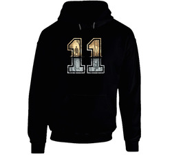 St 11 Unisex Black Black Hooded Sweatshirt Hoodie St 11 Unisex Black Black Hooded Sweatshirt Hoodie
