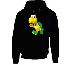 Koopa Troopa Super Mario Nintendo Character Black Hooded Sweatshirt Hoodie Koopa Troopa Super Mario Nintendo Character Black Hooded Sweatshirt Hoodie