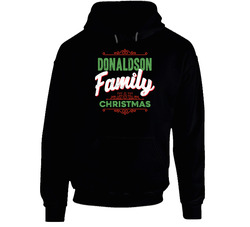 Donaldson Family Christmas Love Holidays Custom Last Name Gift Black Hooded Sweatshirt Hoodie Donaldson Family Christmas Love Holidays Custom Last Name Gift Black Hooded Sweatshirt Hoodie
