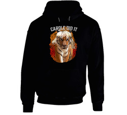 Carole Baskin Did It Tiger King Joe Exotic Tiger Mash Up Black Hooded Sweatshirt Hoodie Carole Baskin Did It Tiger King Joe Exotic Tiger Mash Up Black Hooded Sweatshirt Hoodie