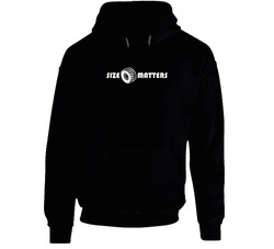 Size Matters Black Hooded Sweatshirt Hoodie Size Matters Black Hooded Sweatshirt Hoodie