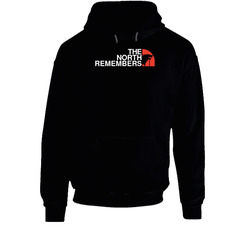 The North Remembers Game Of Thrones North Face Parody Black Hooded Sweatshirt Hoodie The North Remembers Game Of Thrones North Face Parody Black Hooded Sweatshirt Hoodie