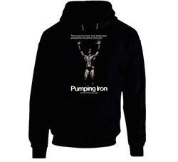 Pumping Iron Movie Arnold Schwarzenegger Black Hooded Sweatshirt Hoodie Pumping Iron Movie Arnold Schwarzenegger Black Hooded Sweatshirt Hoodie