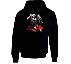 Devil May Cry Dante Trish Lady Anime Video Game Black Hooded Sweatshirt Hoodie Devil May Cry Dante Trish Lady Anime Video Game Black Hooded Sweatshirt Hoodie
