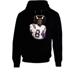 Randy Moss Horns Football Wide Receiver Sports Fan Black Hooded Sweatshirt Hoodie Randy Moss Horns Football Wide Receiver Sports Fan Black Hooded Sweatshirt Hoodie