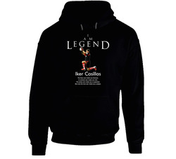 Iker Casillas Spain Legend Soccer Futbol Black Hooded Sweatshirt Hoodie Iker Casillas Spain Legend Soccer Futbol Black Hooded Sweatshirt Hoodie