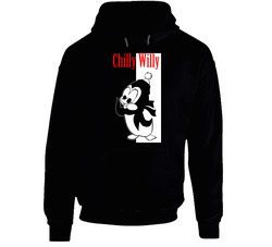 Chilly Willy Cartoon Gangster Black Hooded Sweatshirt Hoodie Chilly Willy Cartoon Gangster Black Hooded Sweatshirt Hoodie