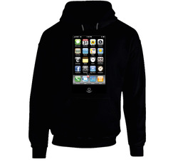 Iphone Start Screen Apps Black Hooded Sweatshirt Hoodie