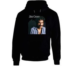 Jim Croce Black Hooded Sweatshirt Hoodie Jim Croce Black Hooded Sweatshirt Hoodie