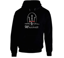 Mn Maserati Black Hooded Sweatshirt Hoodie Mn Maserati Black Hooded Sweatshirt Hoodie