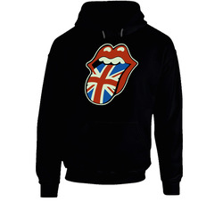 Uk Tongue Black Hooded Sweatshirt Hoodie Uk Tongue Black Hooded Sweatshirt Hoodie