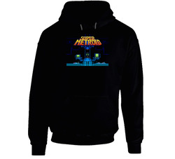 Super Metroid Super Nintendo Snes Black Hooded Sweatshirt Hoodie Super Metroid Super Nintendo Snes Black Hooded Sweatshirt Hoodie