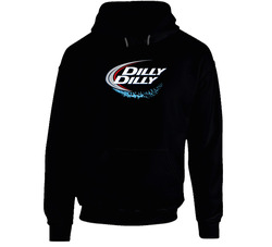 Dilly Unisex Black Black Hooded Sweatshirt Hoodie