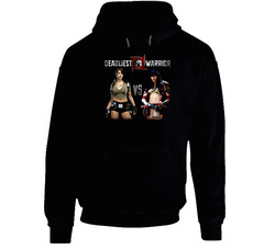 Lara Croft Vs Xena Black Hooded Sweatshirt Hoodie Lara Croft Vs Xena Black Hooded Sweatshirt Hoodie