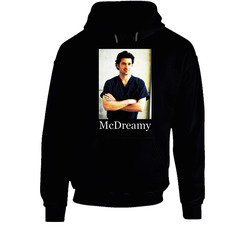 Mcdreamy Patrick Dempsey Greys Anatomy Black Hooded Sweatshirt Hoodie Mcdreamy Patrick Dempsey Greys Anatomy Black Hooded Sweatshirt Hoodie