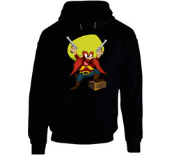 Looney Tunes Yosemite Sam Unisex Black Hooded Sweatshirt Hoodie Looney Tunes Yosemite Sam Unisex Black Hooded Sweatshirt Hoodie