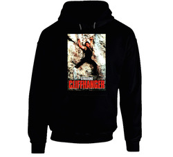 Cliffhanger Movie Sylvester Stallone Black Hooded Sweatshirt Hoodie Cliffhanger Movie Sylvester Stallone Black Hooded Sweatshirt Hoodie
