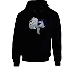 New York Yankees Baseball Playoffs Majestic Thumbs Down Black Hooded Sweatshirt Hoodie New York Yankees Baseball Playoffs Majestic Thumbs Down Black Hooded Sweatshirt Hoodie