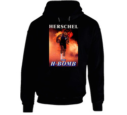 Retro 1980s Herschel Walker H Bomb Black Hooded Sweatshirt Hoodie Retro 1980s Herschel Walker H Bomb Black Hooded Sweatshirt Hoodie