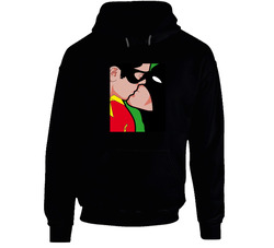 Batman And Robin Kissing Black Hooded Sweatshirt Hoodie Batman And Robin Kissing Black Hooded Sweatshirt Hoodie