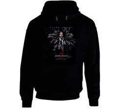 John Wick Chapter 2 He's Back Cult Action Movie Black Hooded Sweatshirt Hoodie John Wick Chapter 2 He's Back Cult Action Movie Black Hooded Sweatshirt Hoodie