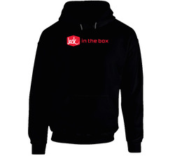 Jack In The Box Fast Food Logo Black Hooded Sweatshirt Hoodie Jack In The Box Fast Food Logo Black Hooded Sweatshirt Hoodie