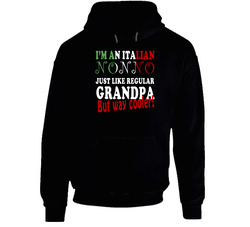 Italian Nonno Black Hooded Sweatshirt Hoodie Italian Nonno Black Hooded Sweatshirt Hoodie