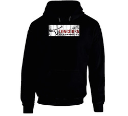 Long Horn Steakhouse Logo Popular Steak Dinner Restaurant Food Gift Black Hooded Sweatshirt Hoodie
