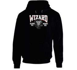 Deadliest Catch Wizard Alaska Black Hooded Sweatshirt Hoodie Deadliest Catch Wizard Alaska Black Hooded Sweatshirt Hoodie