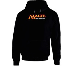 Magic The Gathering Logo Ccg Card Game Black Hooded Sweatshirt Hoodie