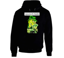 Spunch Bob Spongebob Mafia Parody Meme Black Hooded Sweatshirt Hoodie Spunch Bob Spongebob Mafia Parody Meme Black Hooded Sweatshirt Hoodie