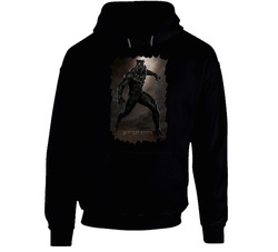 Black Panther Movie Poster Retro Look Black Hooded Sweatshirt Hoodie Black Panther Movie Poster Retro Look Black Hooded Sweatshirt Hoodie