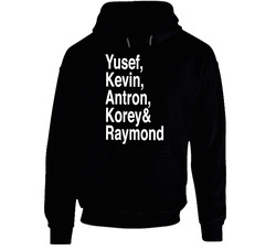 When They See Us Yusef Kevin Antron Korey Raymond Black Hooded Sweatshirt Hoodie When They See Us Yusef Kevin Antron Korey Raymond Black Hooded Sweatshirt Hoodie