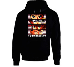 Yu Yu Hakusho Japanese Anime Black Hooded Sweatshirt Hoodie Yu Yu Hakusho Japanese Anime Black Hooded Sweatshirt Hoodie
