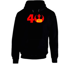 Star Wars 40th Anniversary Celebration Poster Star Wars Fan Black Hooded Sweatshirt Hoodie Star Wars 40th Anniversary Celebration Poster Star Wars Fan Black Hooded Sweatshirt Hoodie