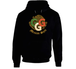 Ggg Mexican Style Black Black Hooded Sweatshirt Hoodie Ggg Mexican Style Black Black Hooded Sweatshirt Hoodie