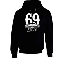 1969 Chevelle Grill With Year And Model Black Hooded Sweatshirt Hoodie 1969 Chevelle Grill With Year And Model Black Hooded Sweatshirt Hoodie