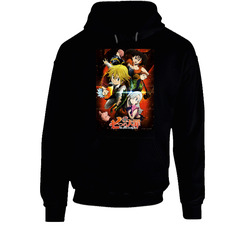 Seven Deadly Sins Anime Tv Show Cool Fan Black Hooded Sweatshirt Hoodie Seven Deadly Sins Anime Tv Show Cool Fan Black Hooded Sweatshirt Hoodie