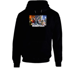 Robotech Cartoon Anime Comic Black Hooded Sweatshirt Hoodie Robotech Cartoon Anime Comic Black Hooded Sweatshirt Hoodie