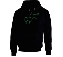 Lsd Molecule Black Hooded Sweatshirt Hoodie