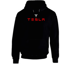 Sdfd Tesla Electric Black Hooded Sweatshirt Hoodie