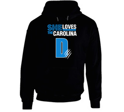 She Loves The Carolina D Black Hooded Sweatshirt Hoodie She Loves The Carolina D Black Hooded Sweatshirt Hoodie